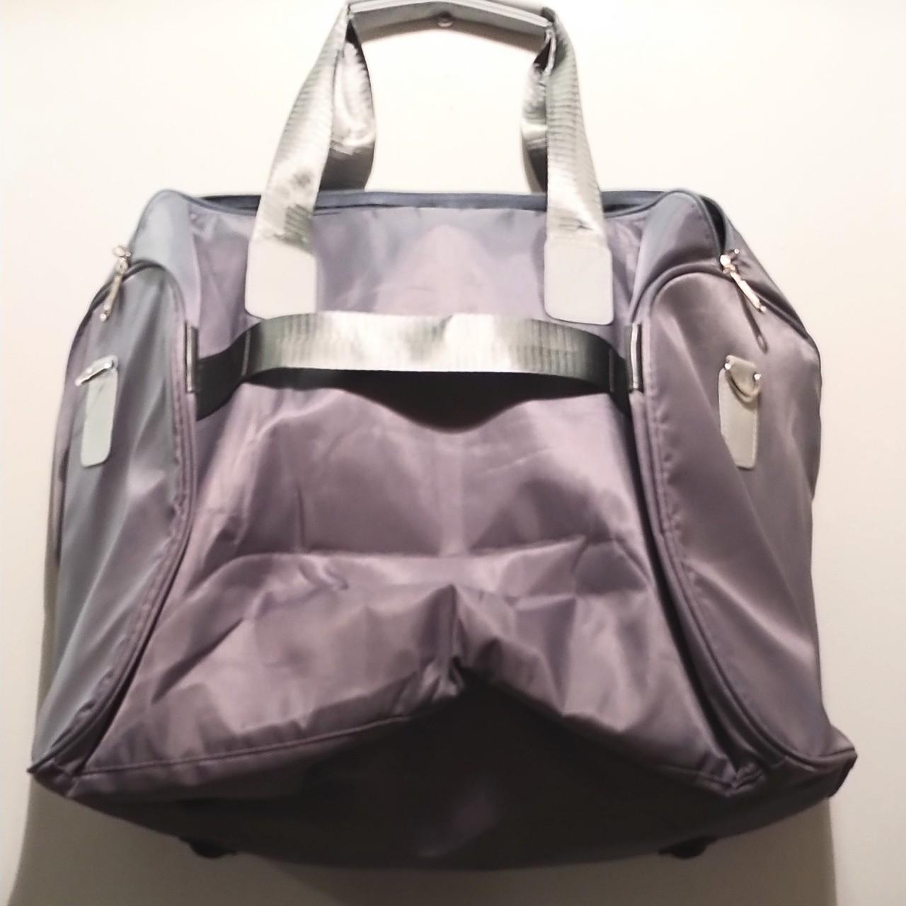 Quilted Duffle Bag Large Size 18" x 15" x 9" Grey... Depop