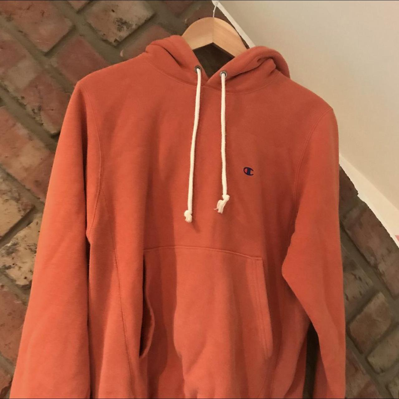 dark orange champion hoodie