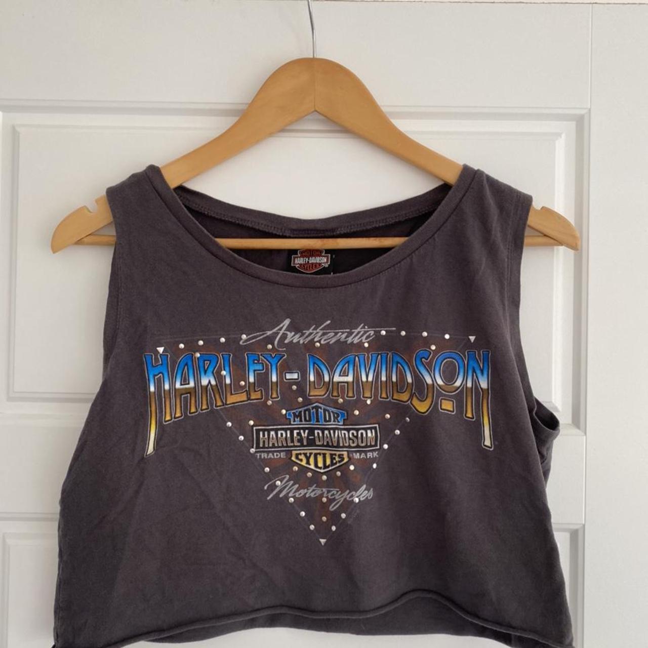 cropped harley davidson shirt