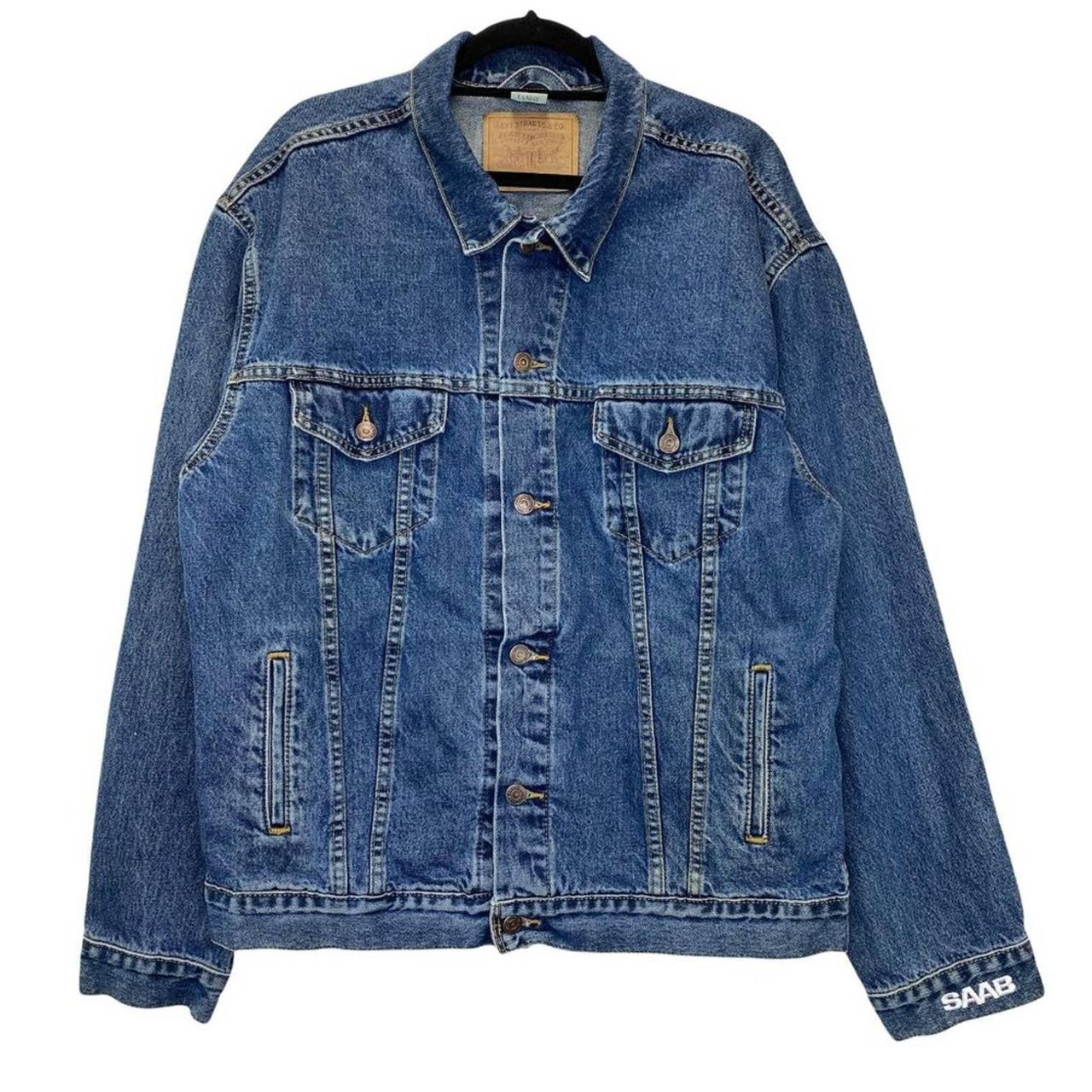 Levi's Women's Blue and Red Jacket | Depop