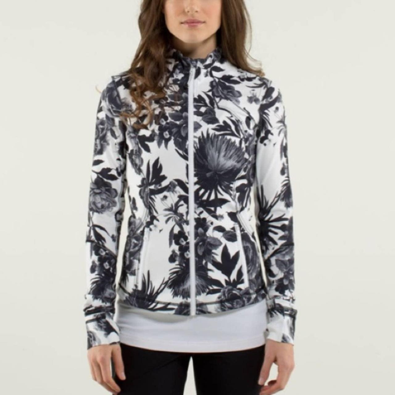 ✨Lululemon Forme Jacket II Brisk Bloom Black & | Depop