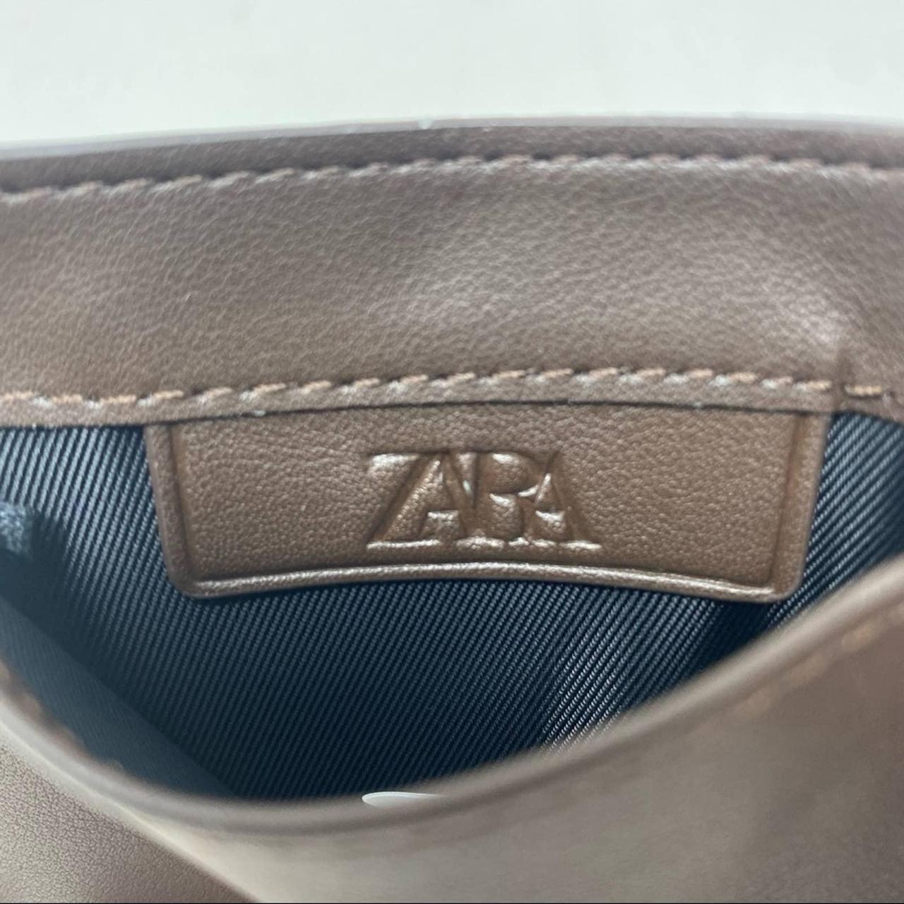 Zara Women's Brown and Tan Walletpurses Depop