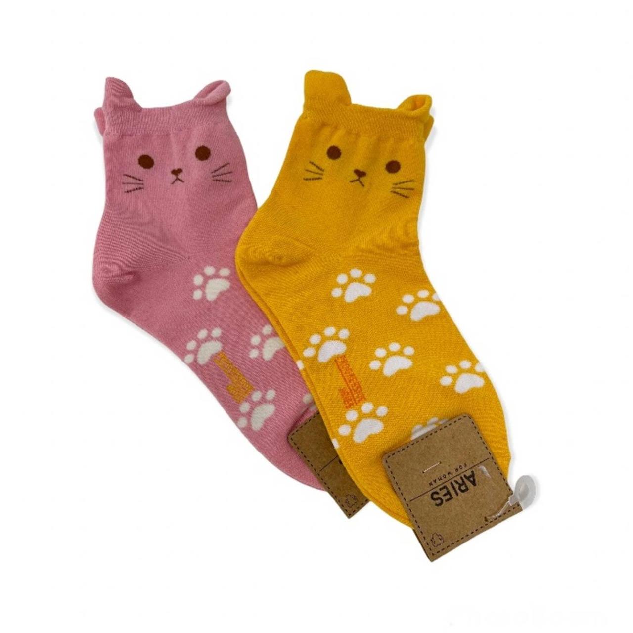 Aries For Woman Cat Socks Bundle Paw Prints Two... - Depop
