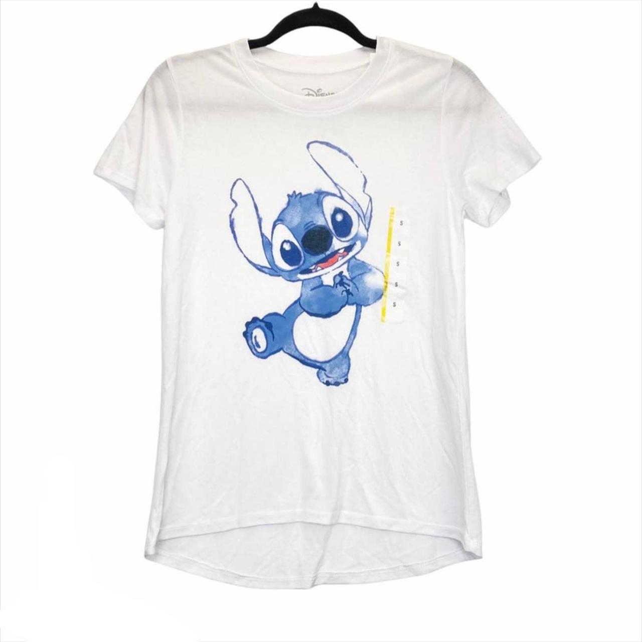 Disney Lilo and Stitch Graphic White T-Shirt... - Depop