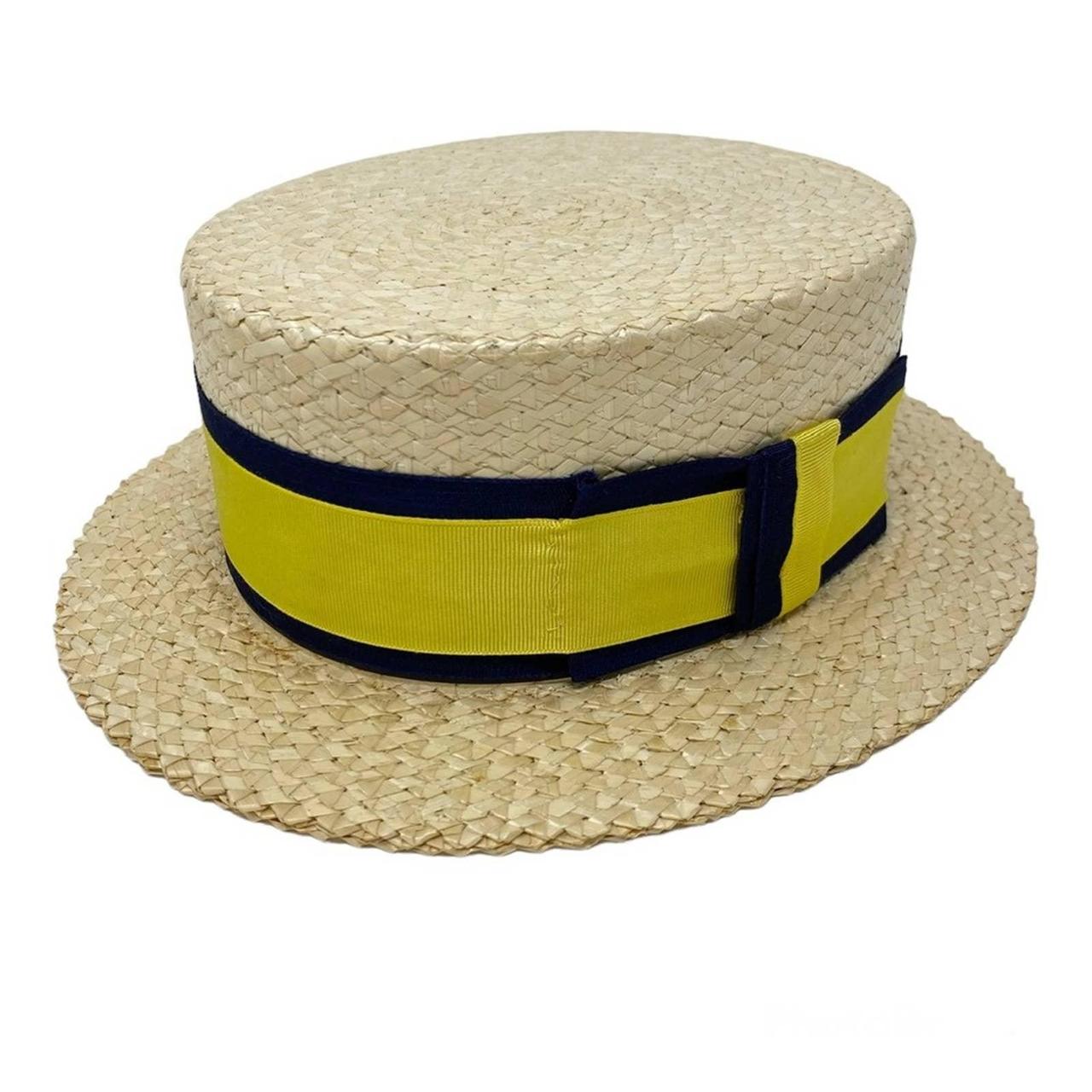 ✨Sennet Straw Boater Hat Rare Vintage 1920s 1930s - Depop