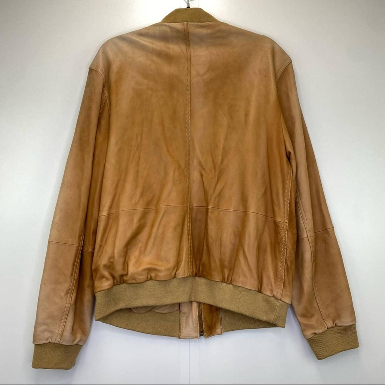 Reilly Olmes Tan Bomber Butter Soft Leather Moto... - Depop