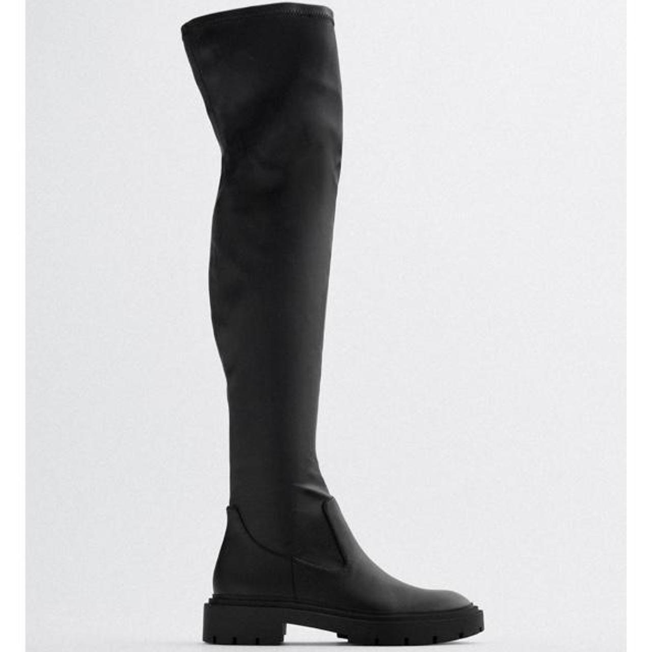 Zara flat over store the knee boots