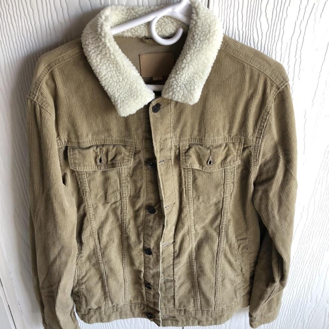 Corduroy sherpa lined jacket from Cotton On size L... - Depop