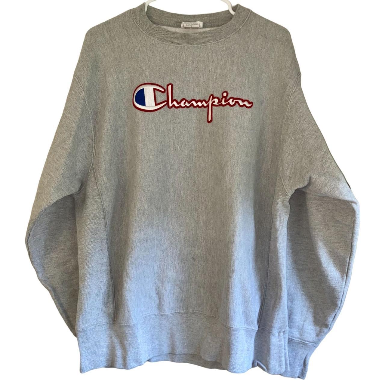 Vintage Champion Reverse Weave Stitched Spell Out - Depop
