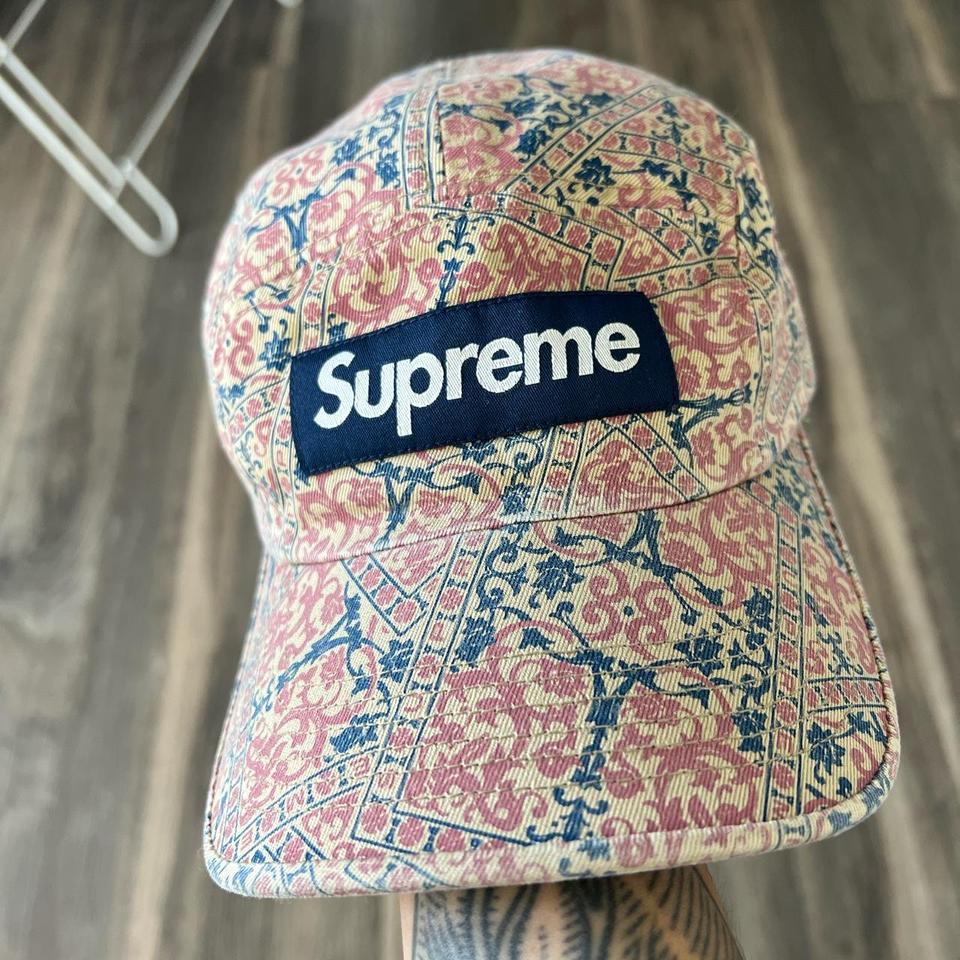 supreme cap hat bought from goat, worn 2 times,... - Depop