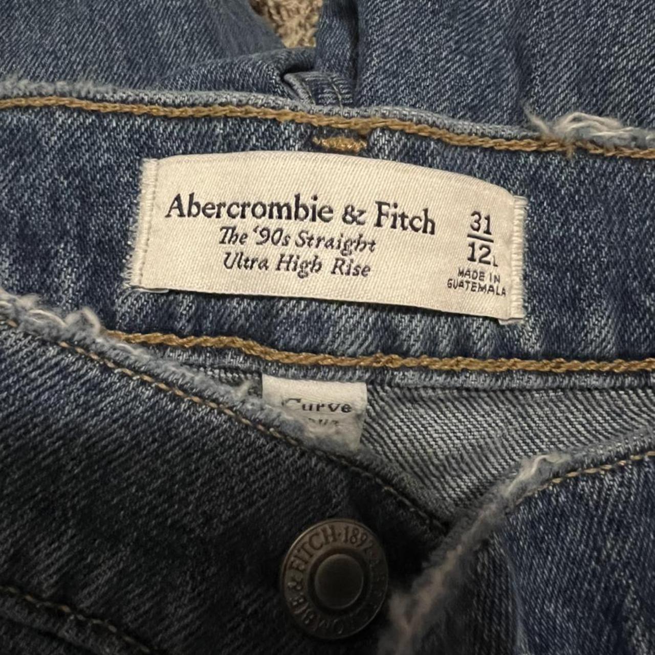 Brand new Abercrombie 90s straight high rise jeans.... - Depop