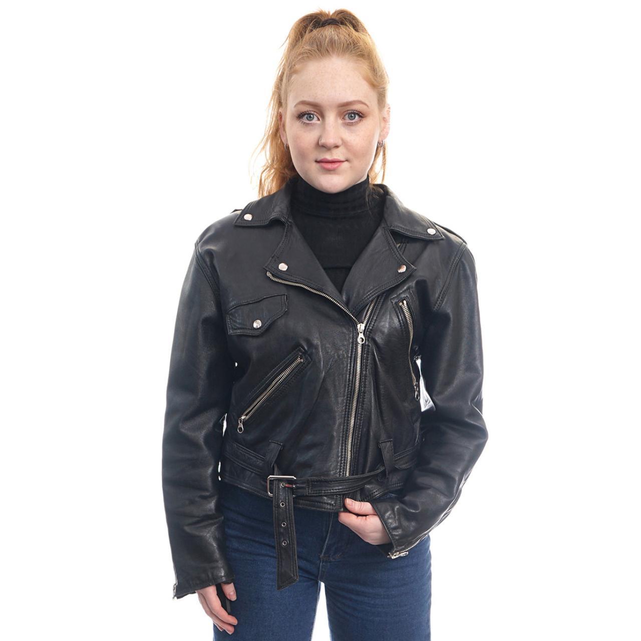 depop leather jacket