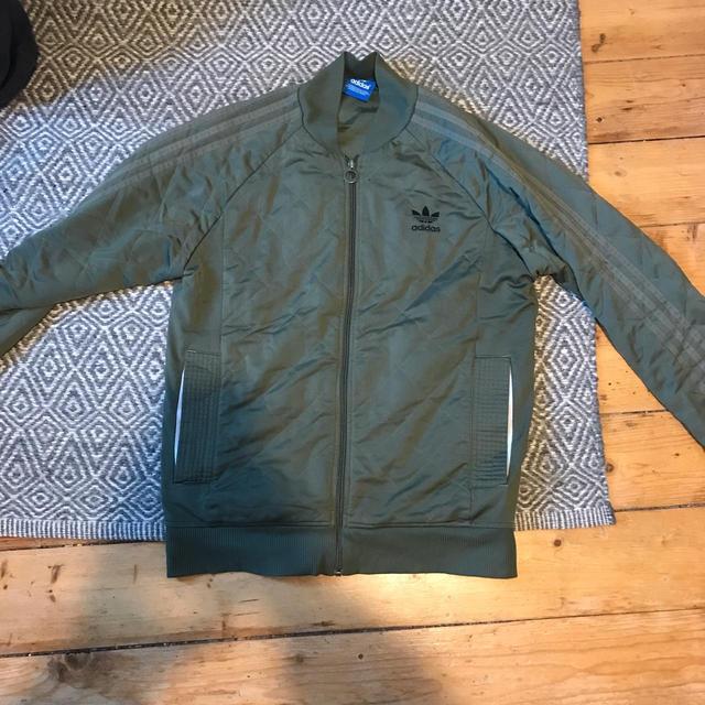 Adidas x Pharrell Williams green/blue bomber jacket. - Depop