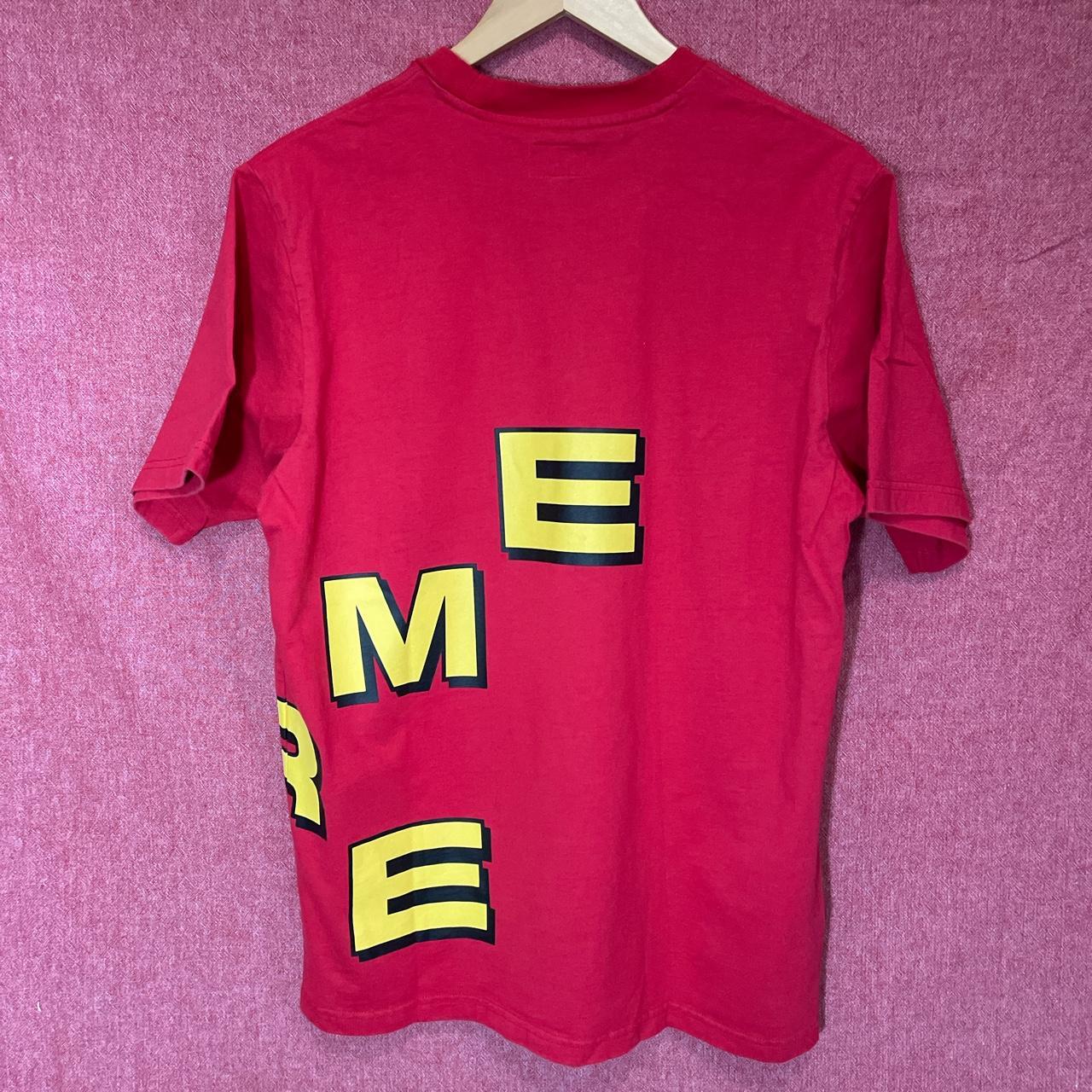 Supreme stagger tee in red ❤️🔥❤️ ✔️ 10/10 great... - Depop