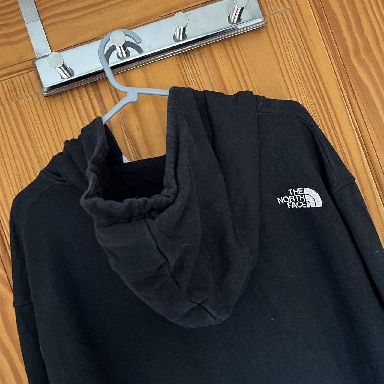 The North Face Black & White Zipped Hoodie - Depop