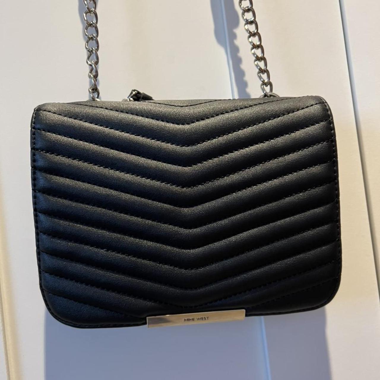 Nine West Women's Black and Silver Bag | Depop