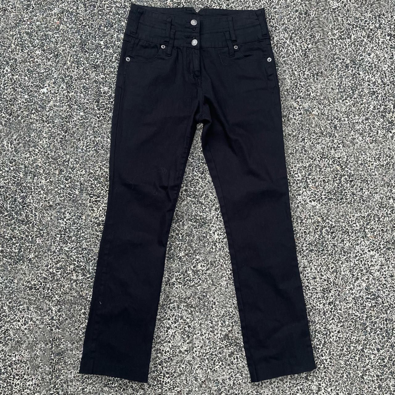 Vintage y2k Double Button Black Denim Morgan De Toi... - Depop