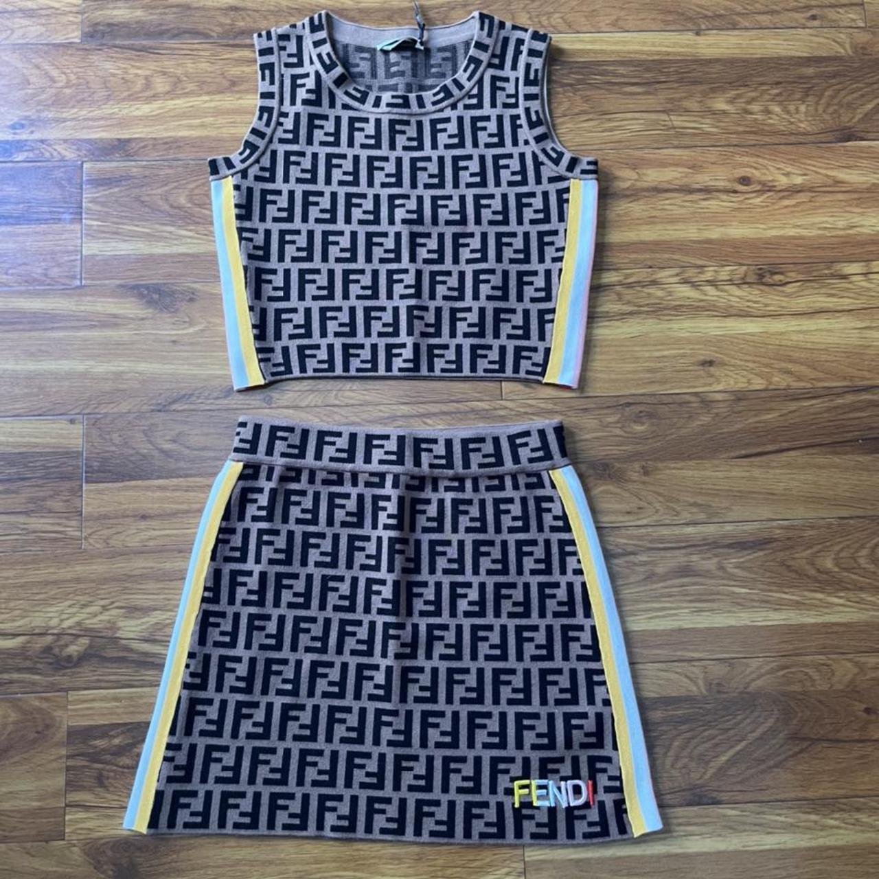 Fendi two piece skirt and top best sale