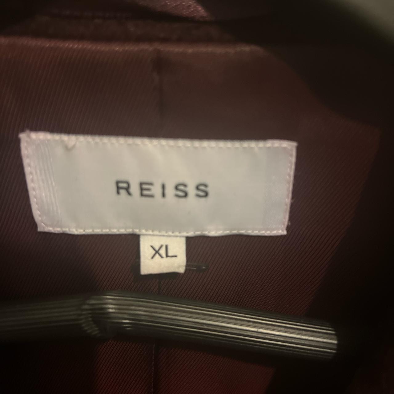 Reiss Men's Burgundy Coat | Depop