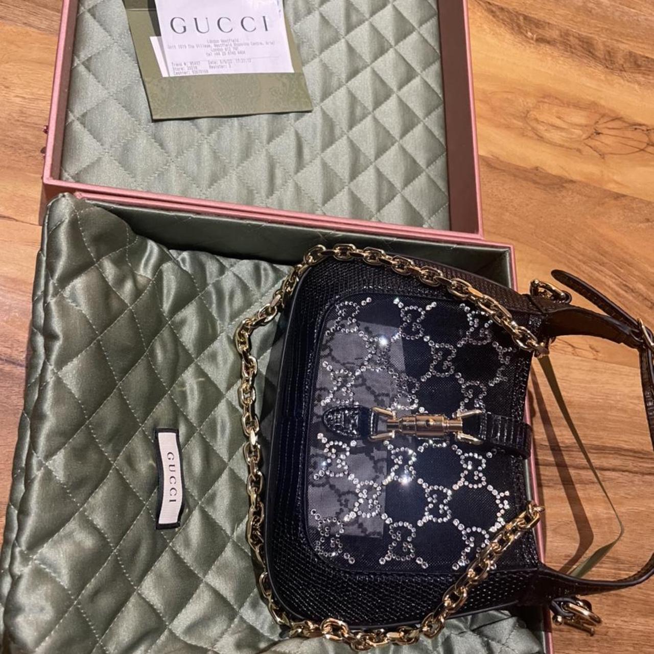 Jackie 1961 mini crystal GG lizard bag. Rare one of... Depop