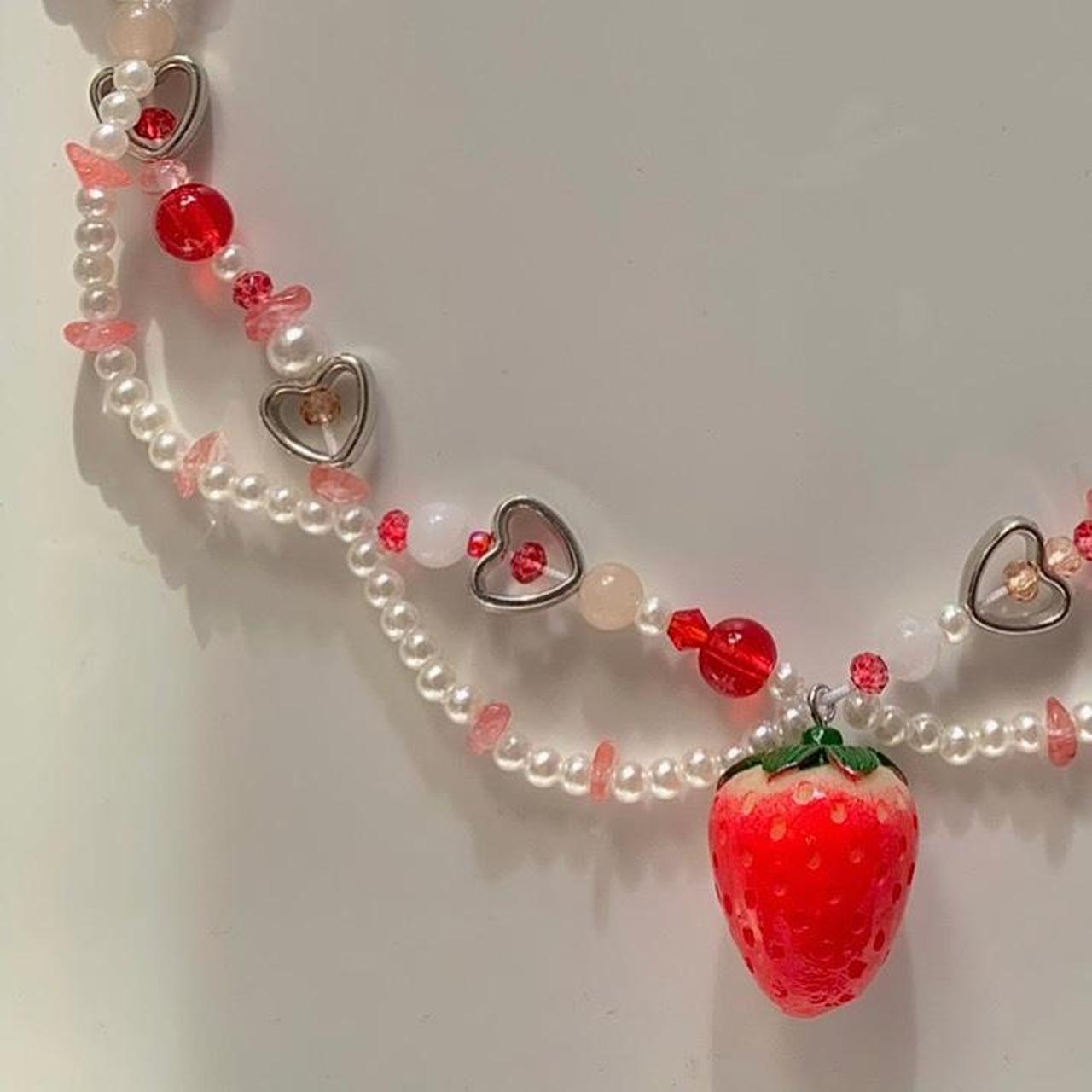 Strawberry shortcake necklace 2nd edition necklace... - Depop