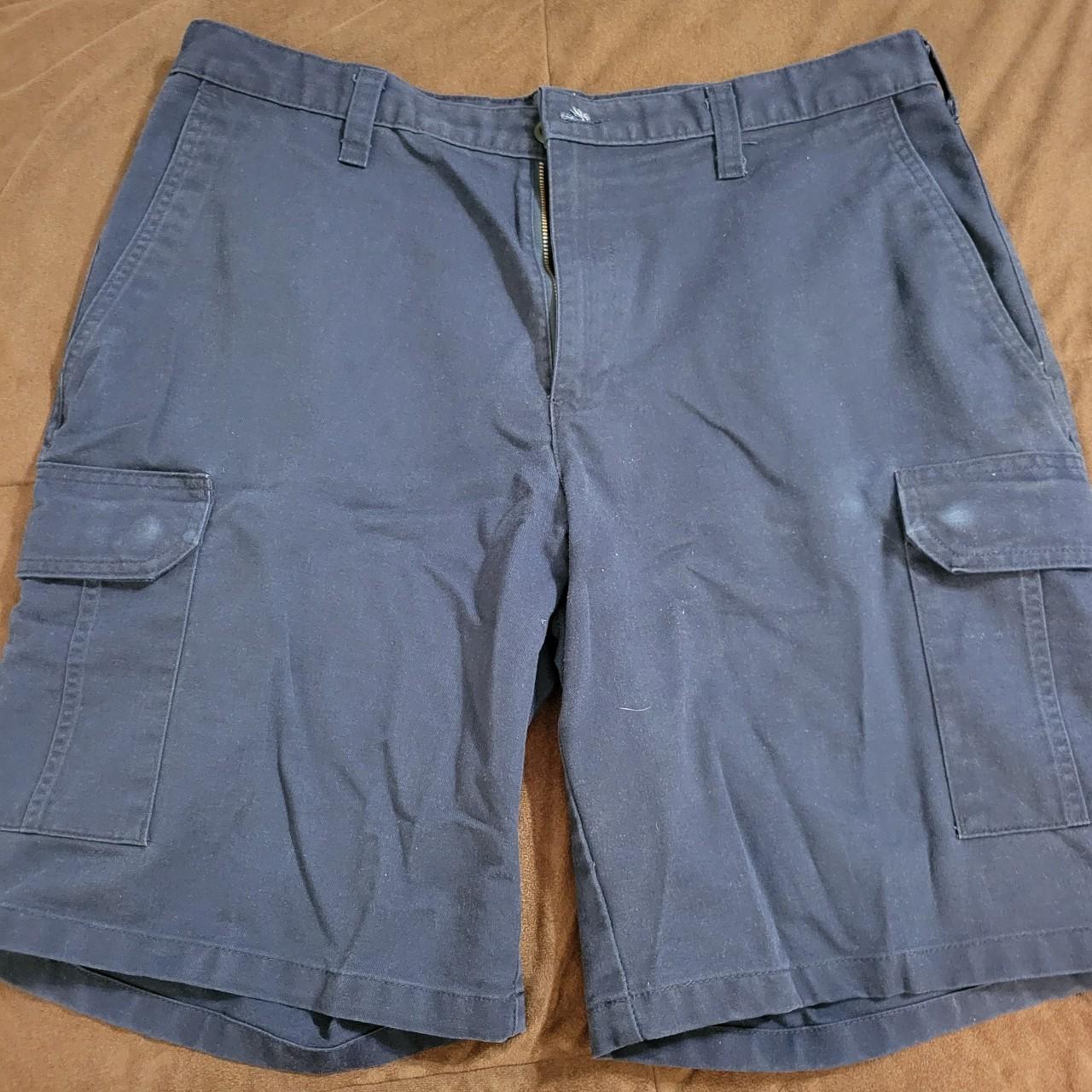 Men's Cintas size 26 uniform shorts in Navy. Nearly... - Depop