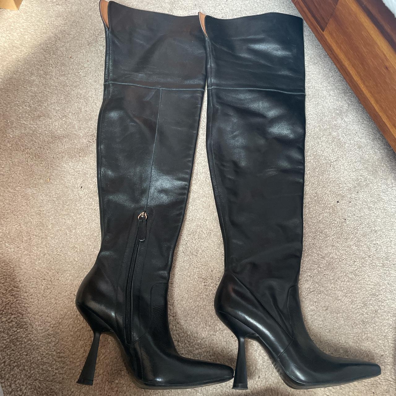 Alias Mae Thigh High Leather Boots - Depop