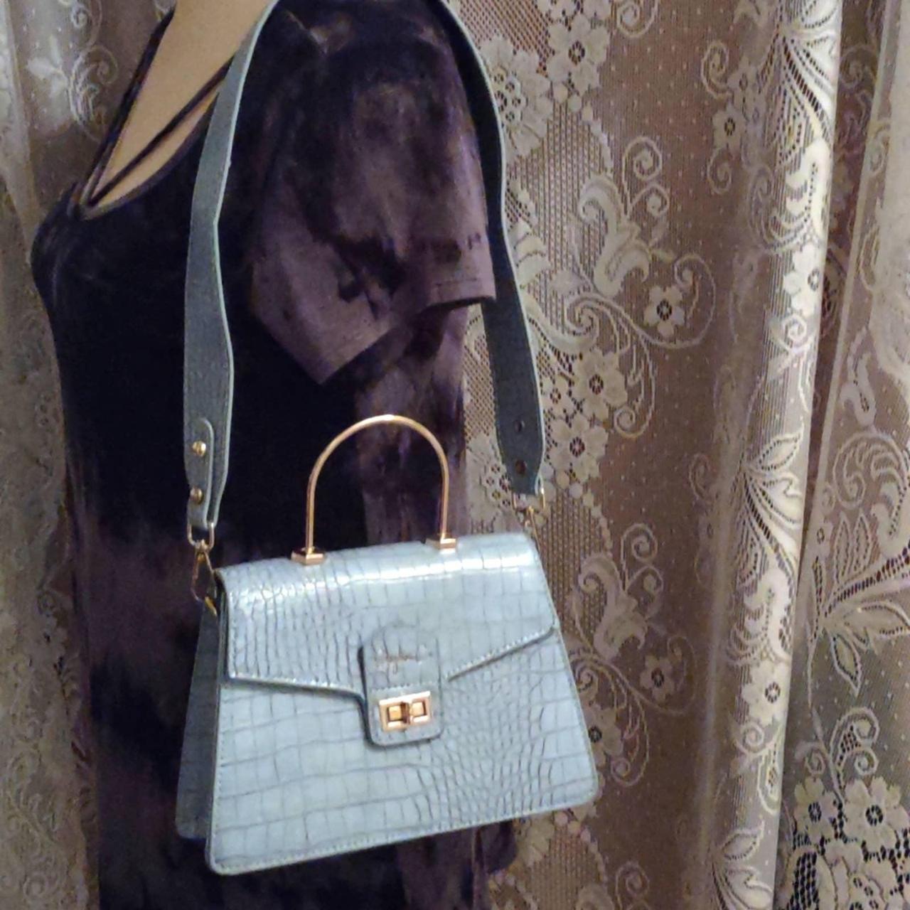 Powder blue clearance purse