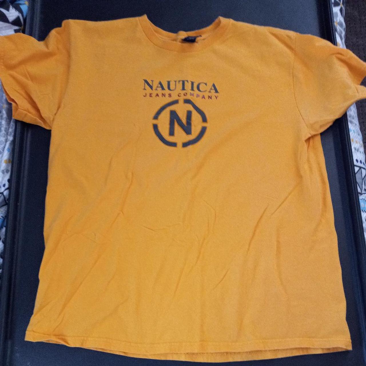 Nautica Men's Yellow T-shirt | Depop