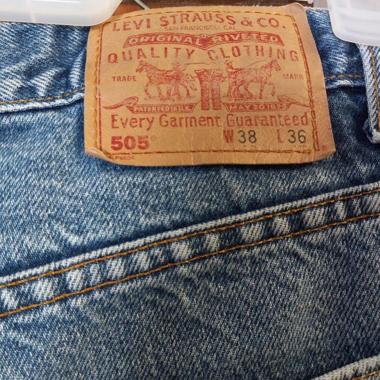 Vintage Levis 505 Every Garment Guaranteed Red Tab - Depop
