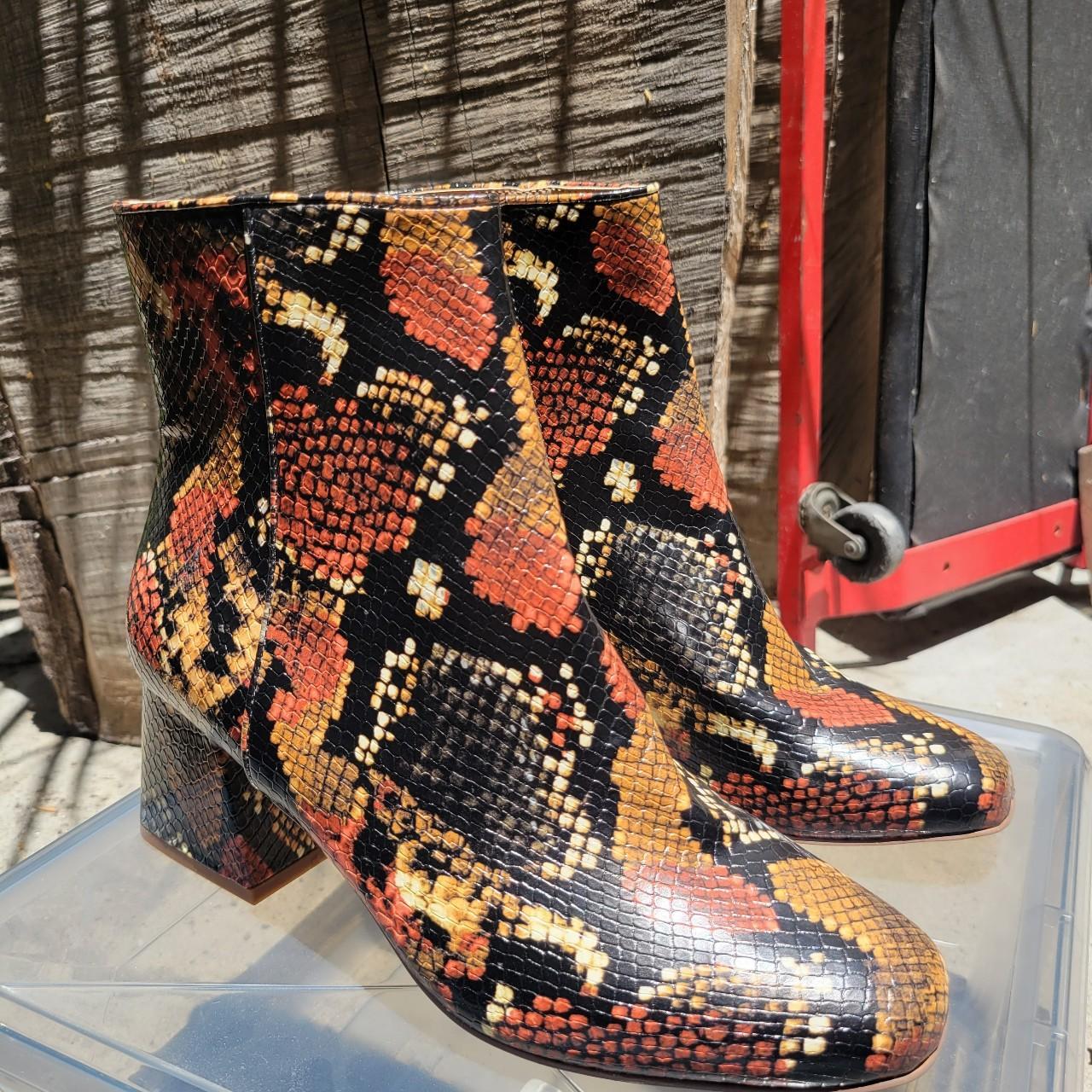 snake print booties steve madden