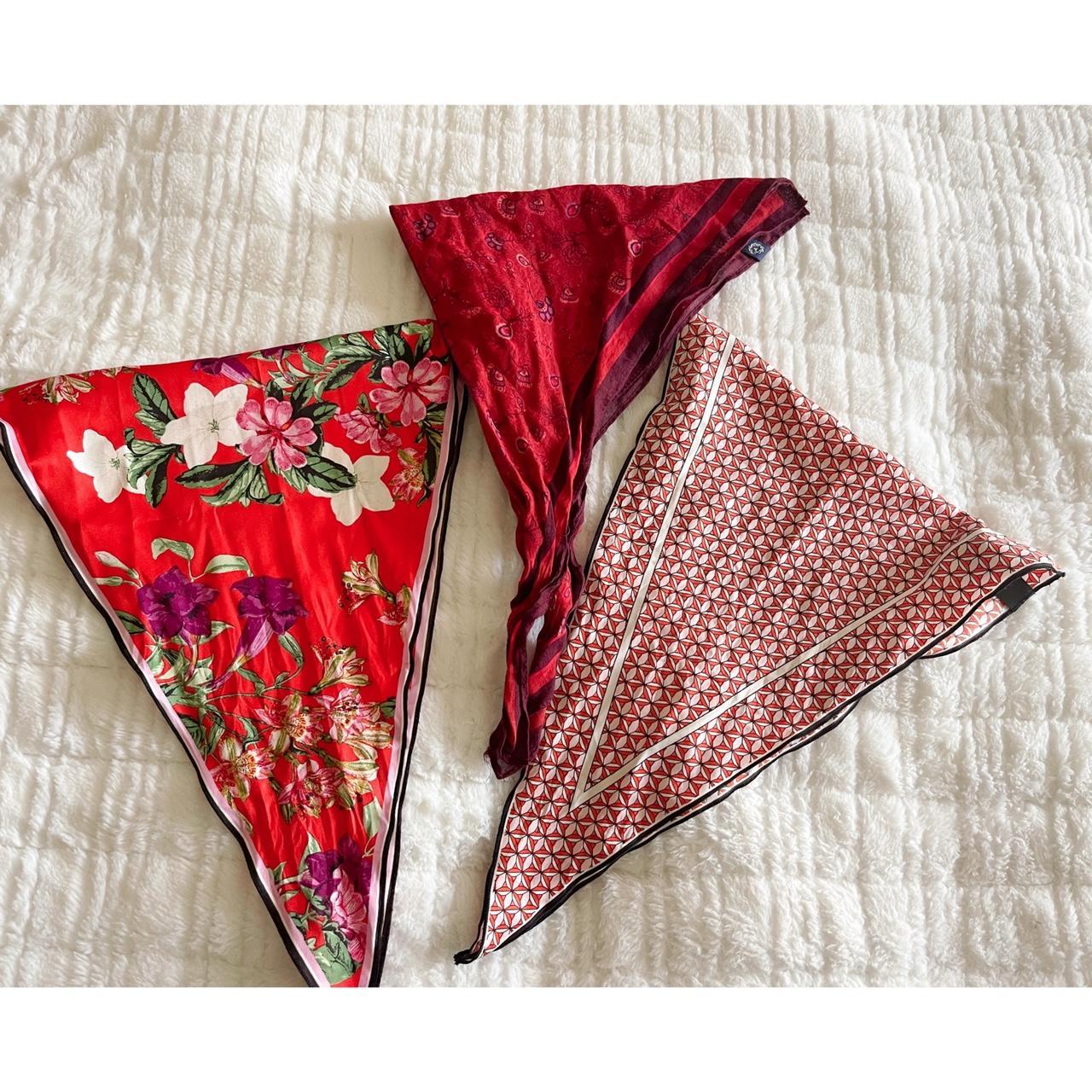 H&M Women's Red and White Hairaccessories Depop