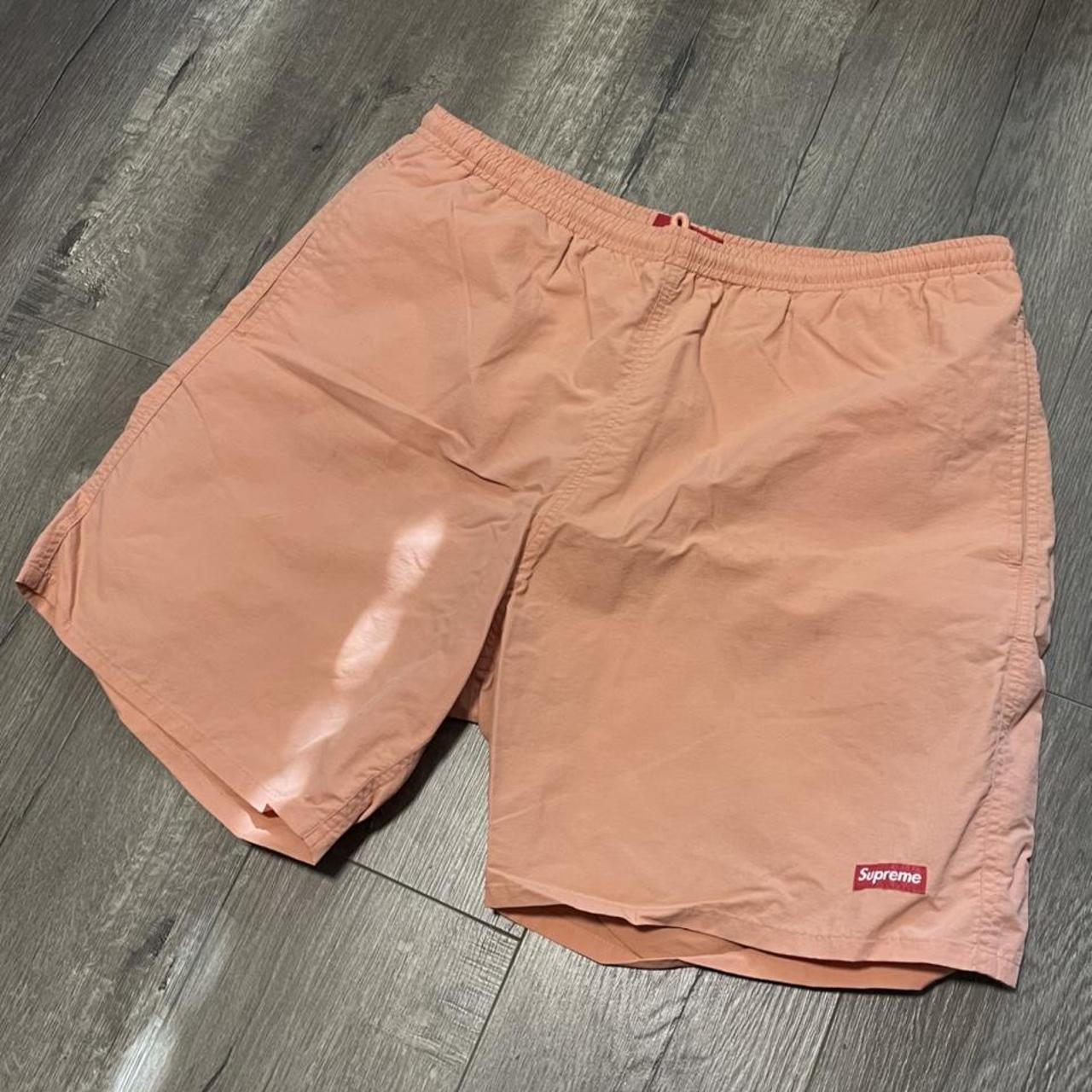 Supreme Peach Nylon Water Shorts Size Large Great - Depop