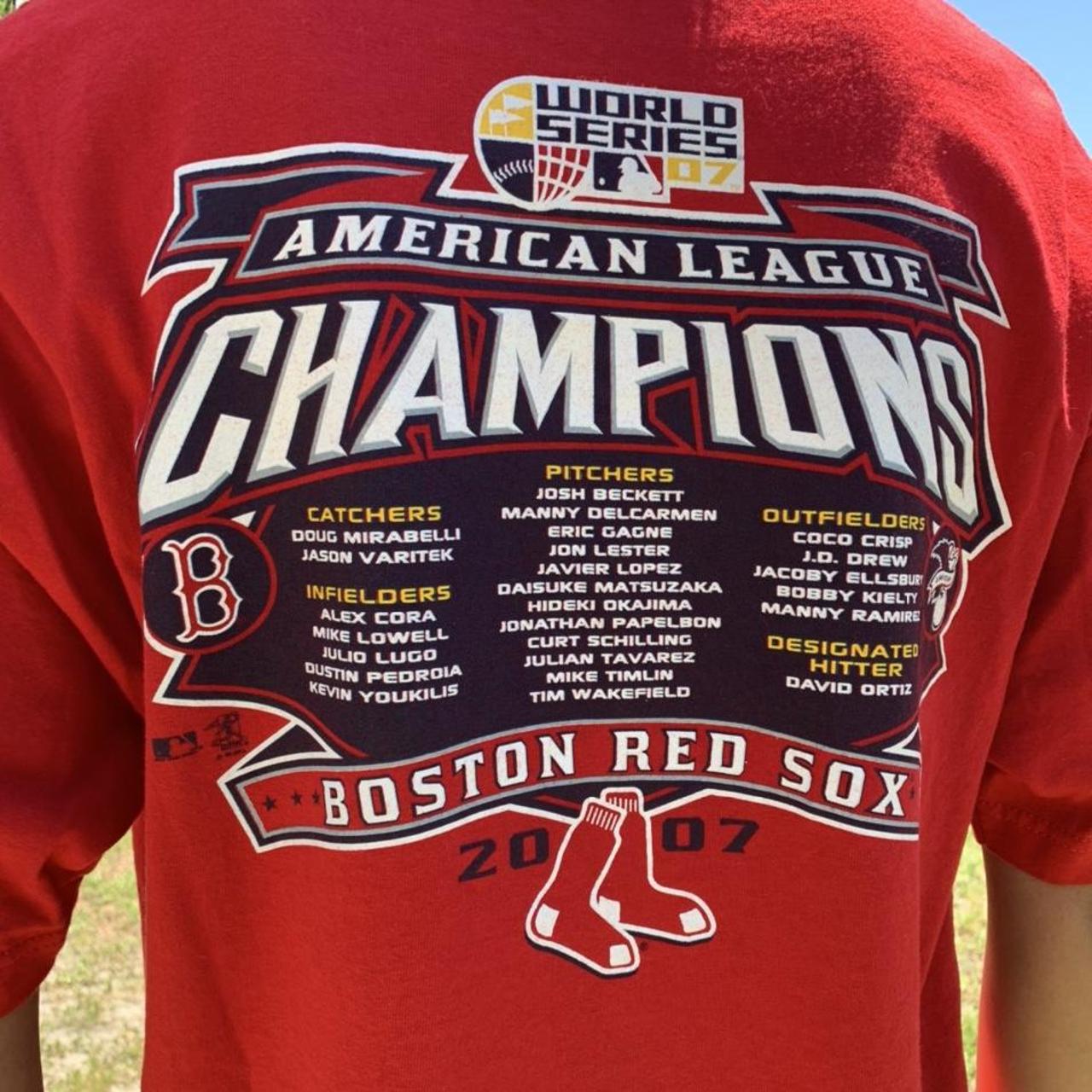 2007 World Series Boston Red Sox Championship Tee - Depop