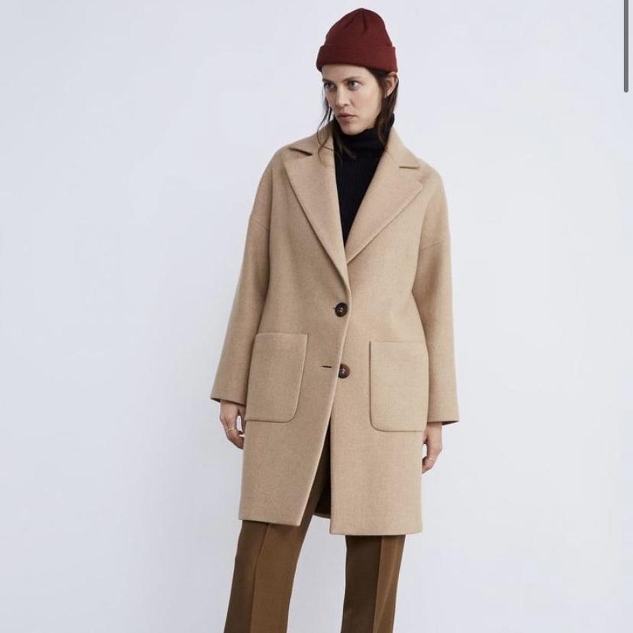 zara oversized coat camel