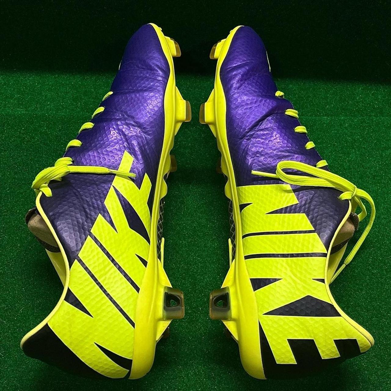 Nike Men's Purple and Yellow Boots Depop
