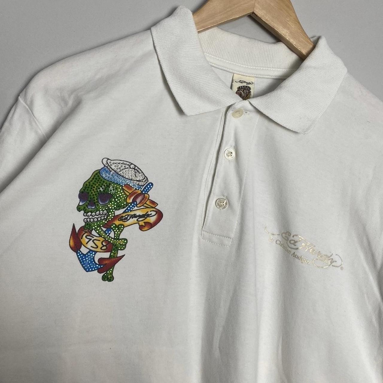 Rare Ed Hardy Christian Audigier Cobra Polo Shirt... - Depop