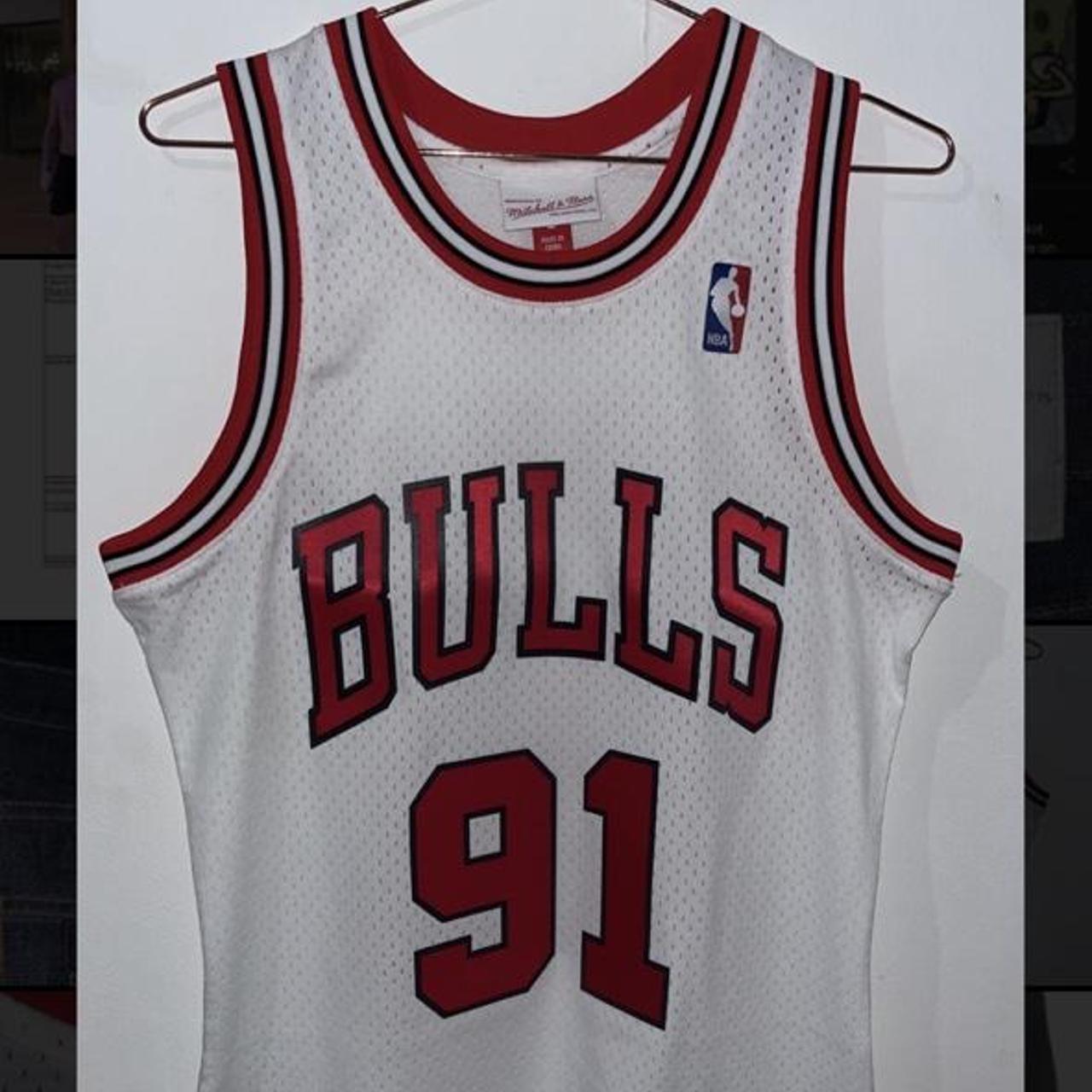 Chicago Bulls Basketball Jersey • Dennis Rodman 91... - Depop