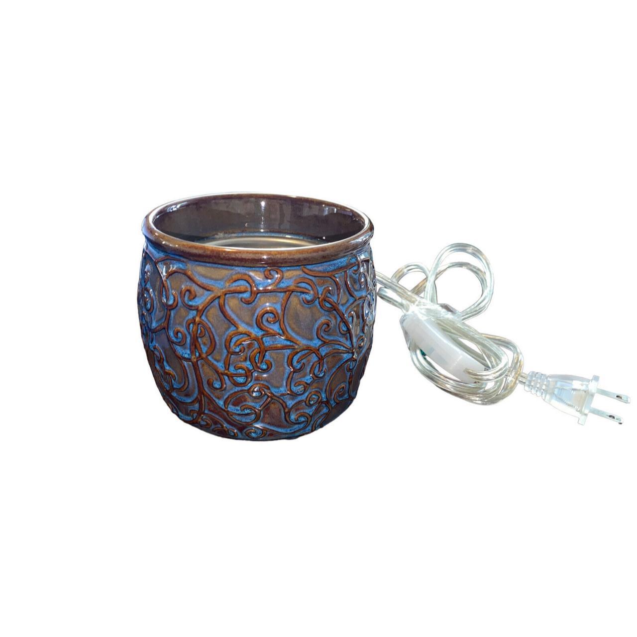 Yankee Candle Wax Warmer Model SPW42 Blue & Brown... Depop