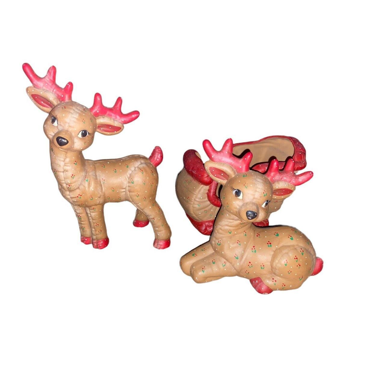 Vintage KIMPLE MOLD Ceramic Reindeer Christmas... Depop