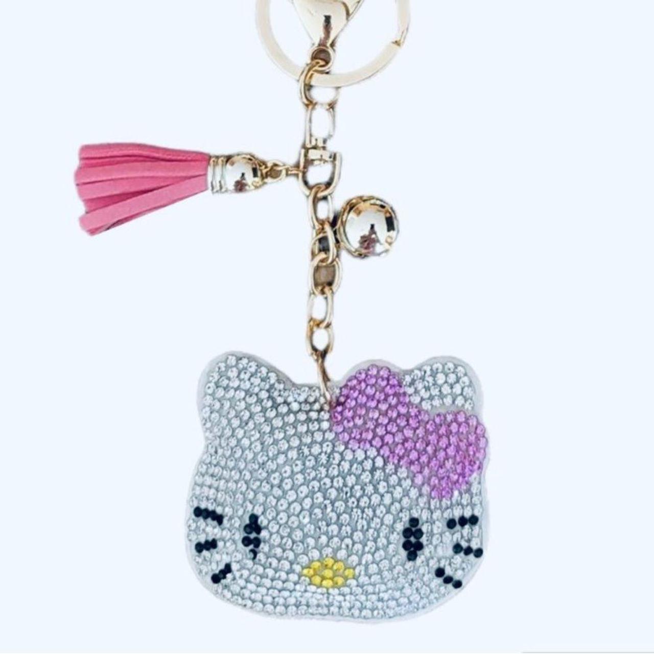 NEW HELLO KITTY Bling, Rhinestone keychain, Purse... - Depop