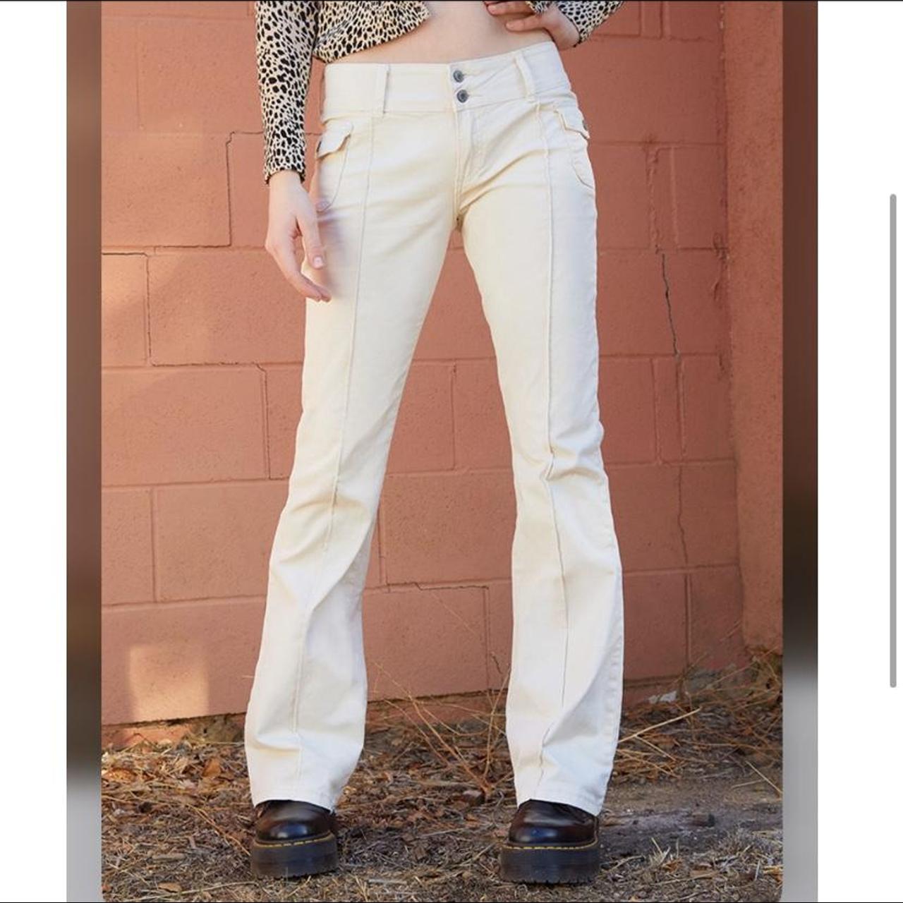 Brandy Melville Cream Agatha Low Rise Pants Brandy... Depop