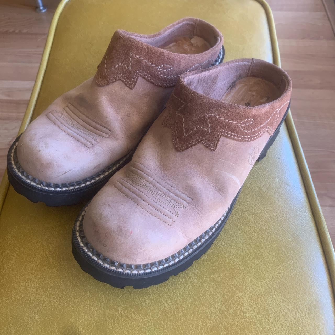 Western Ariat Mule Normal vintage wear, soles are... - Depop