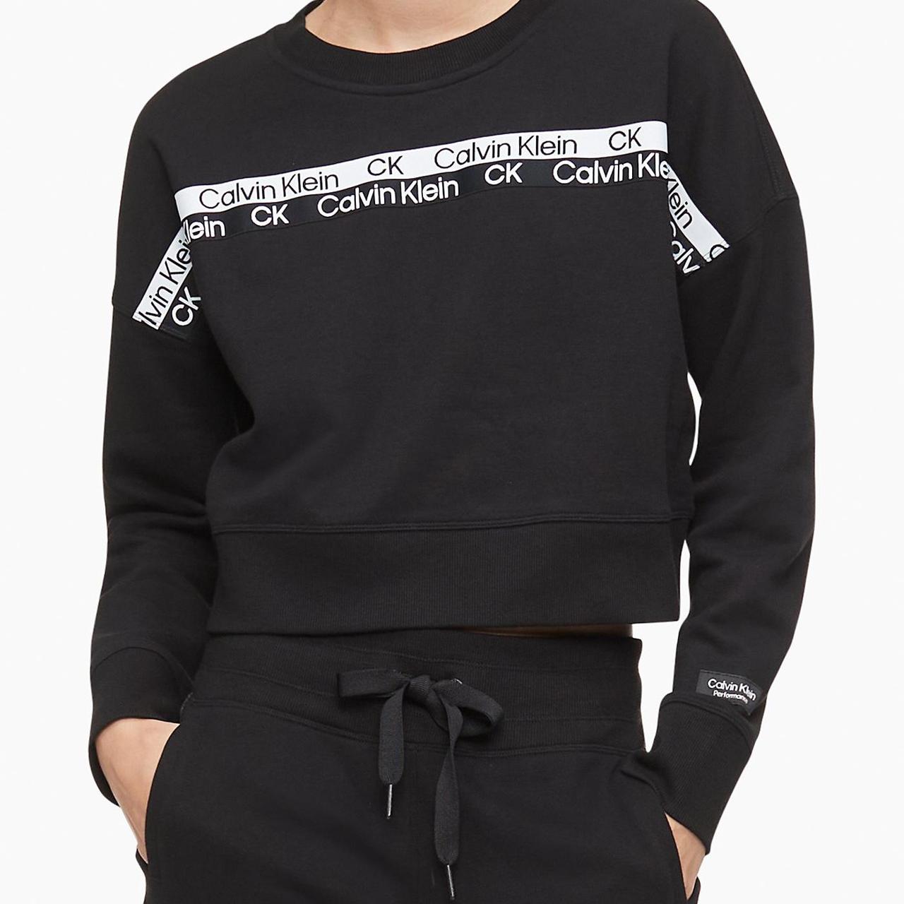 CK Calvin Klein Women's Black and White Sweatshirt