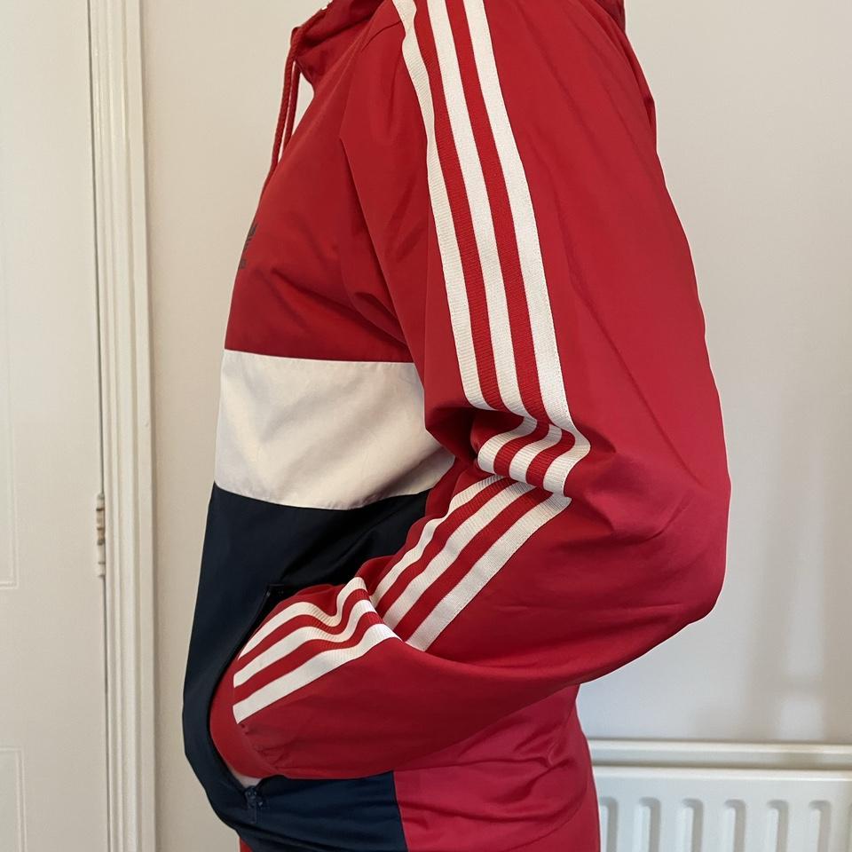 Red white and hot sale blue adidas windbreaker