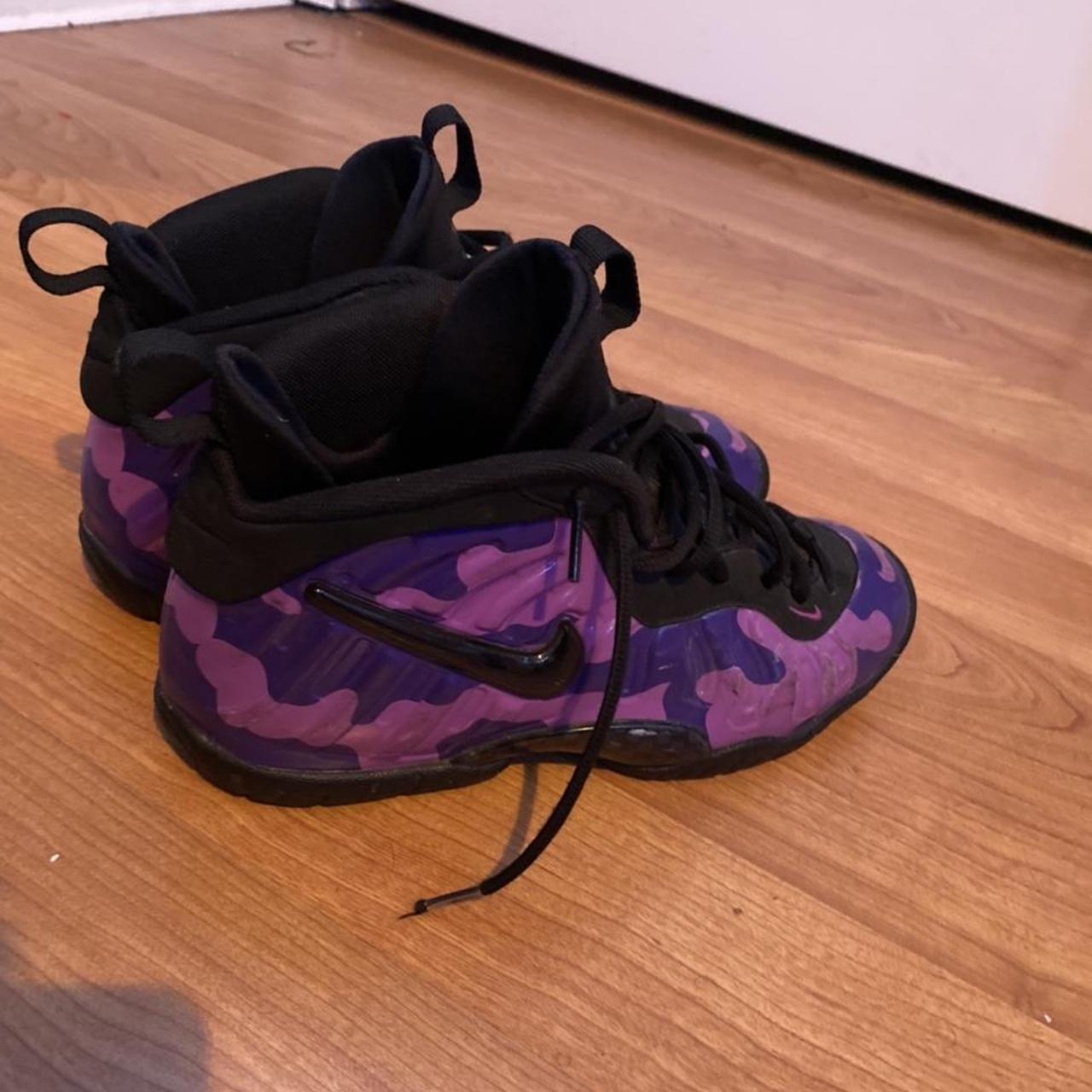 purple foamposite shoes