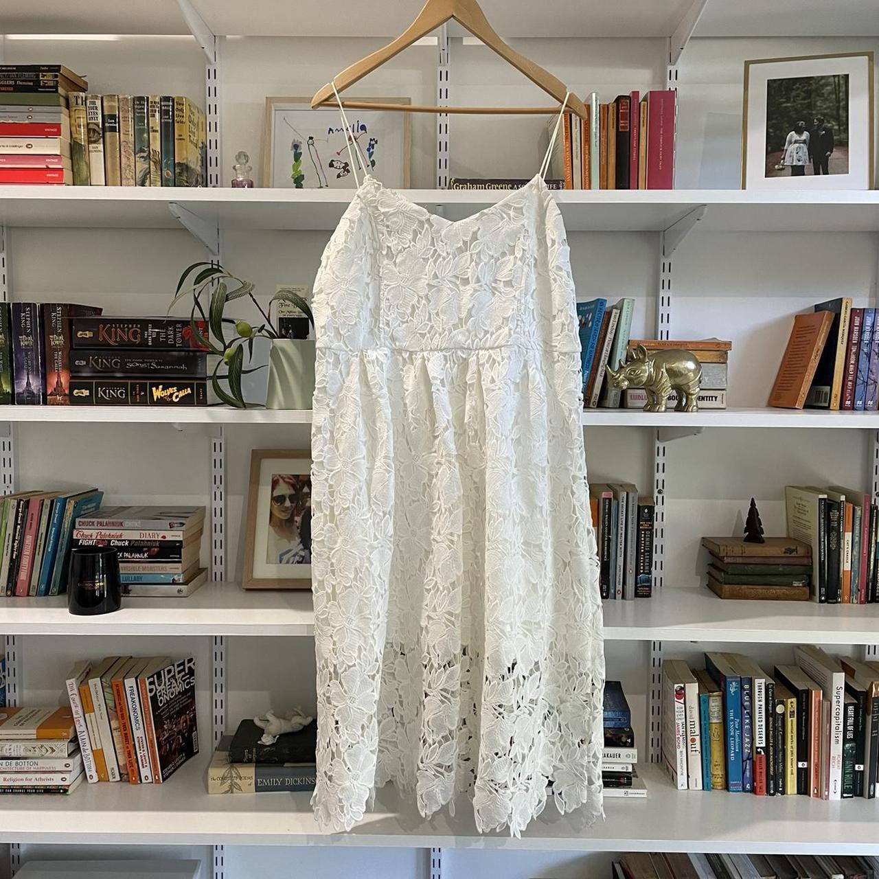 Atmos & Here white lace dress (the lace is thick... - Depop