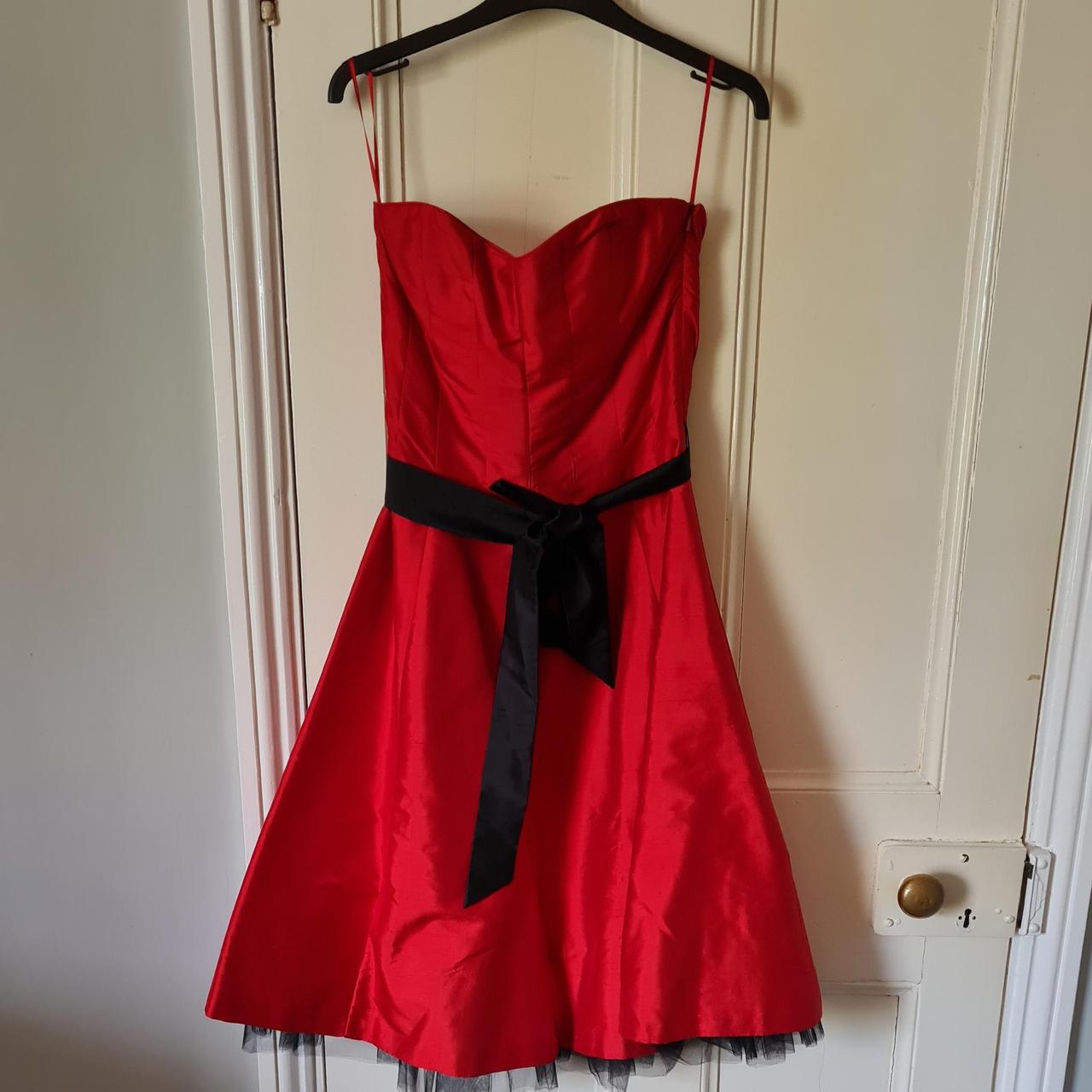 OASIS DRESS Beautiful red dress, size 10 from... Depop