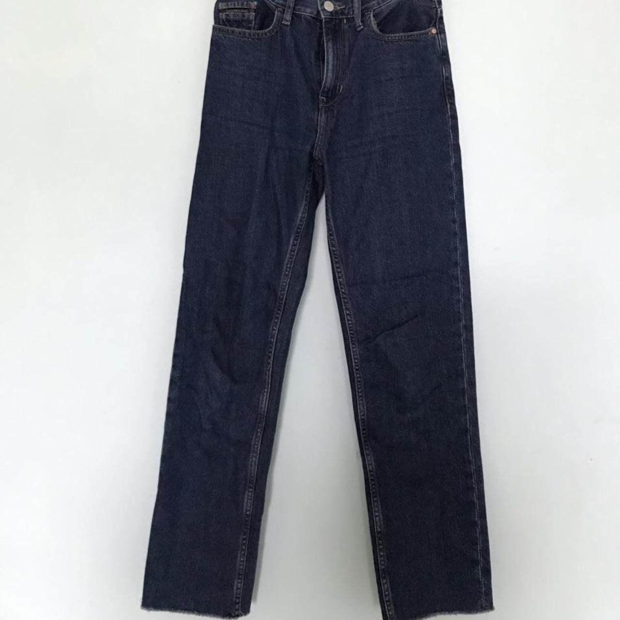 Calvin Klein jeans straight crop waist 26 inches... - Depop
