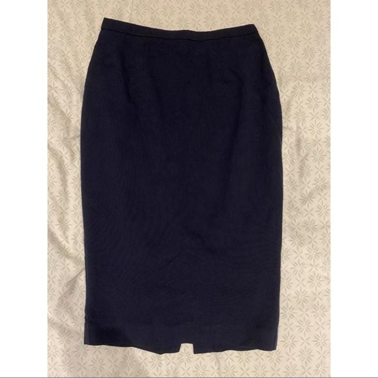 Marks & Spencer Women's Blue and Navy Skirt | Depop